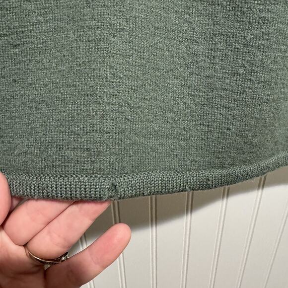 Woolrich Christmas Tree Wool Button Up Sweater Vest Sage Green Size XL - Picture 7 of 8